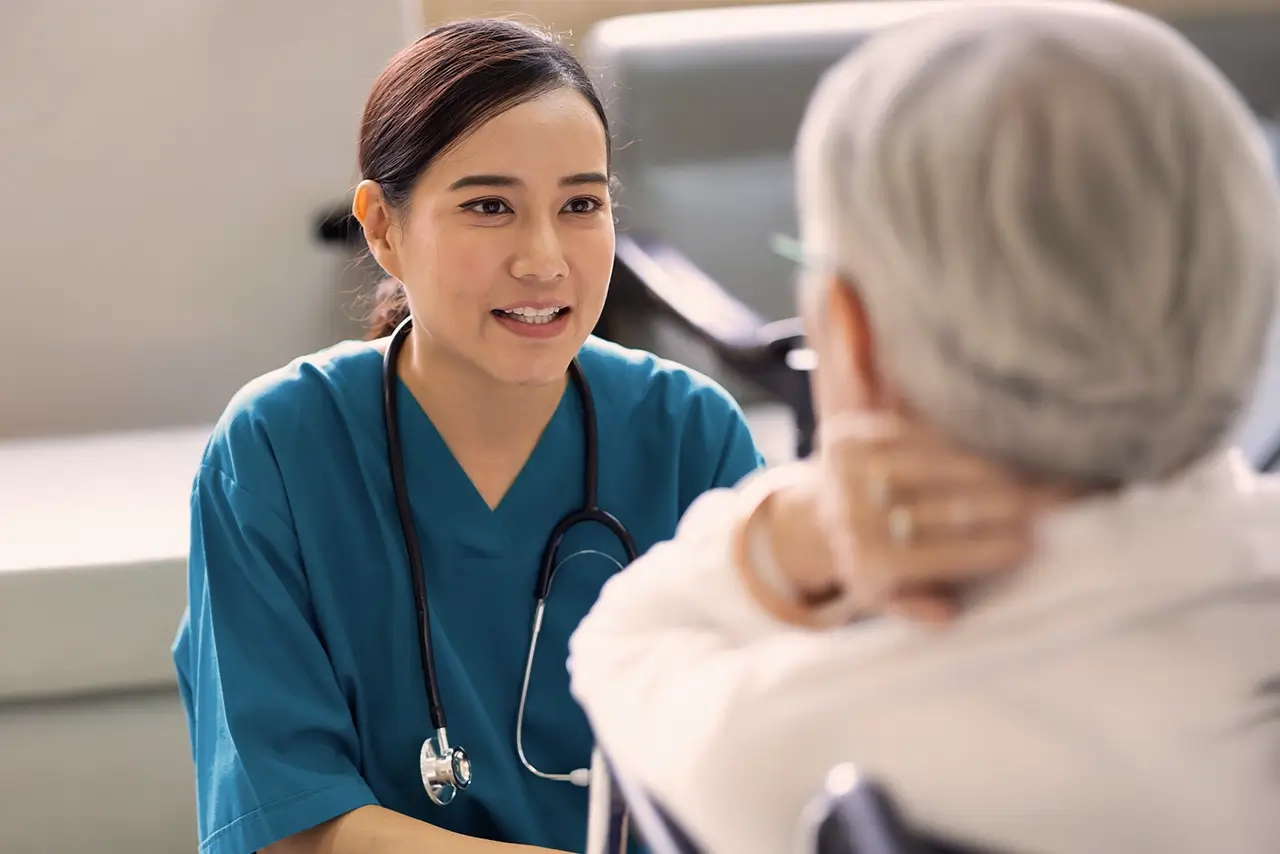 nurse with patient