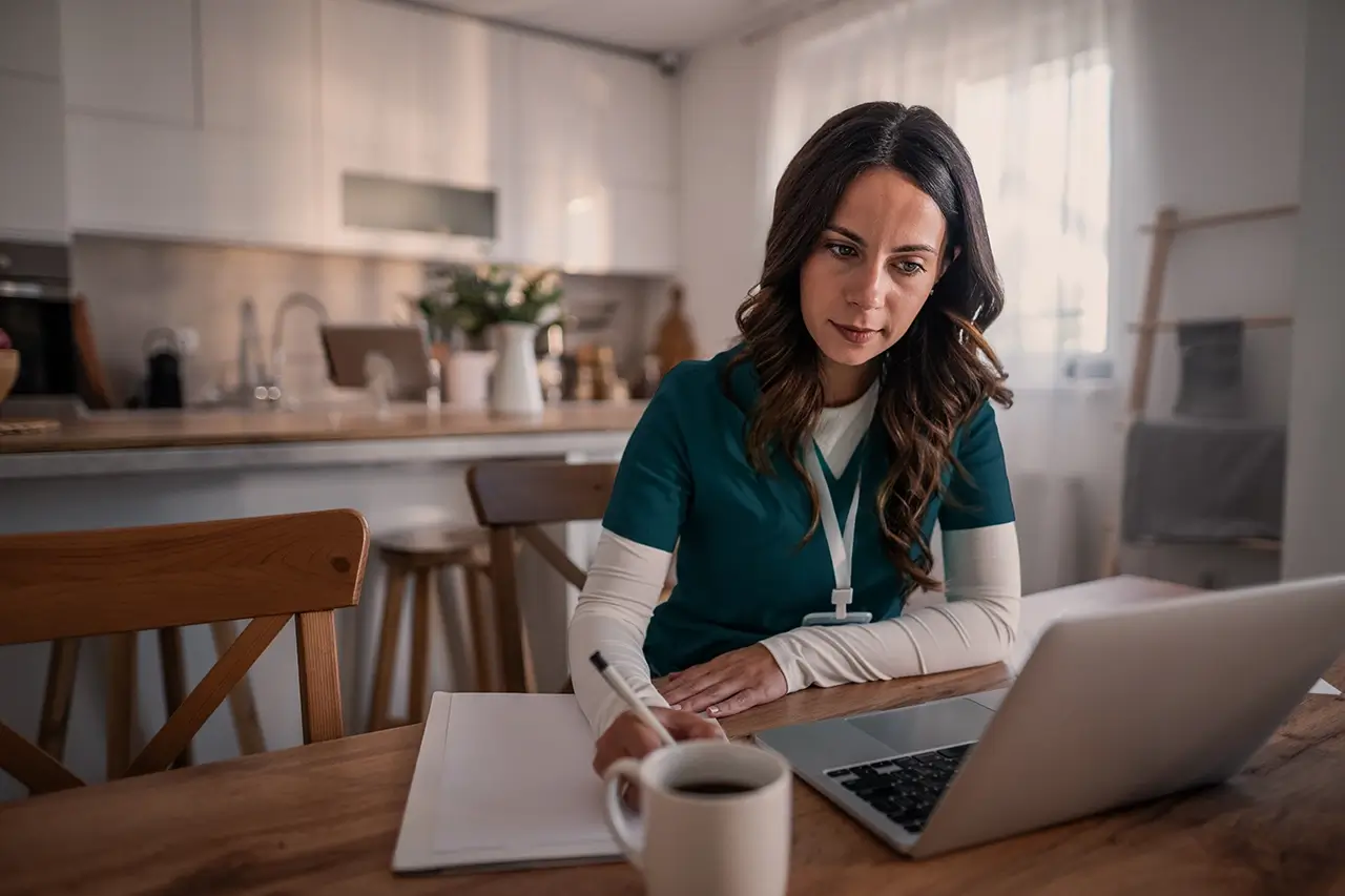female on laptop