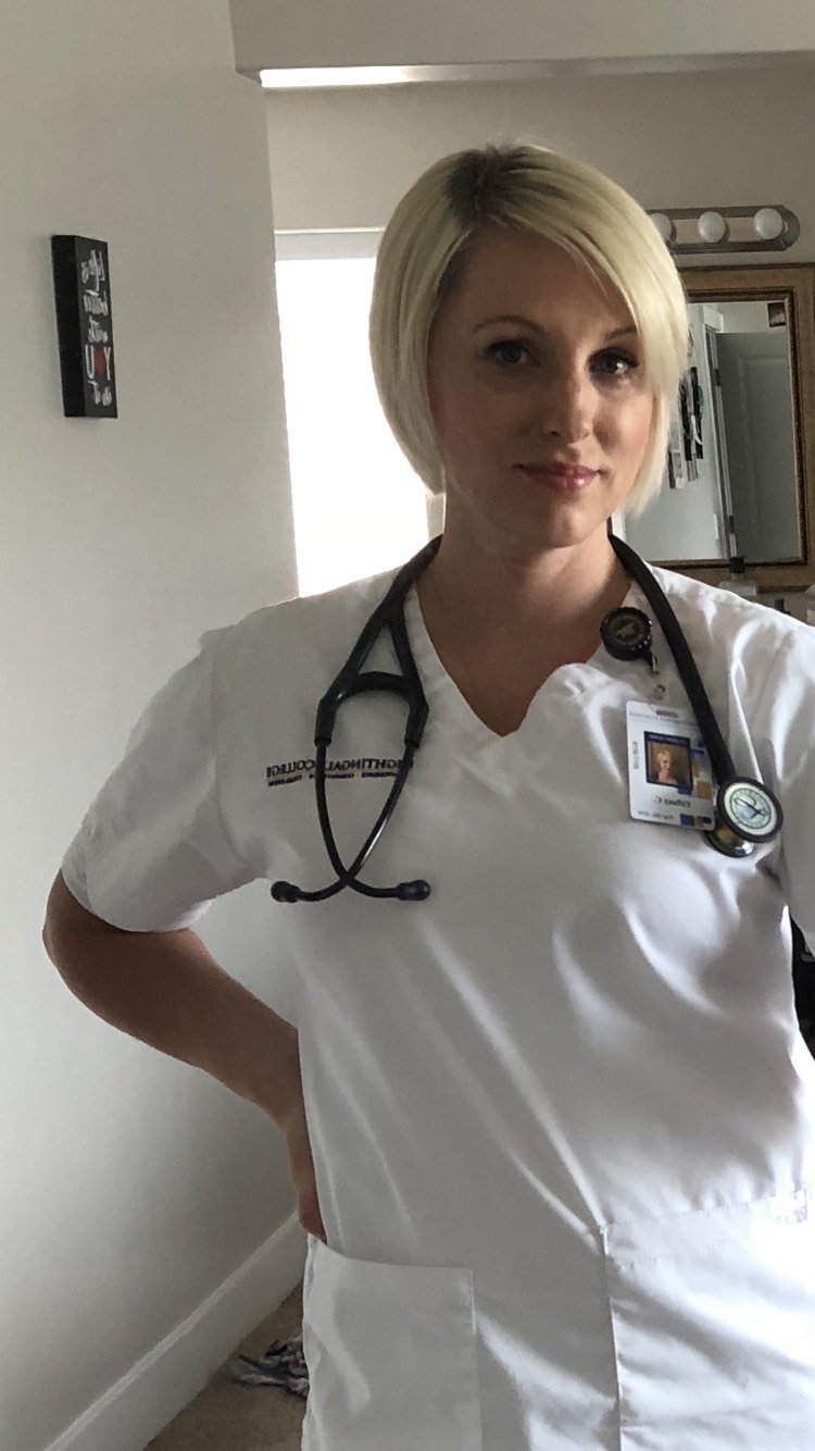 Tiffanee Cravens in scrubs